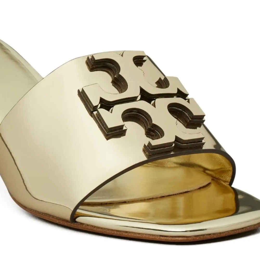 NIB Tory Burch 55 mm Ines Mule Sandals gold